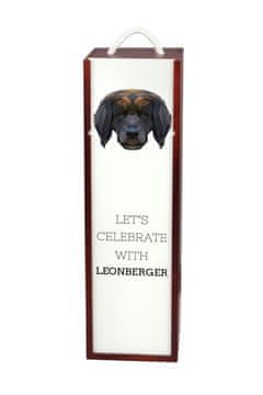 Leonberger - geometrijska kutija za vino s fotografijom i natpisom tvrtke
