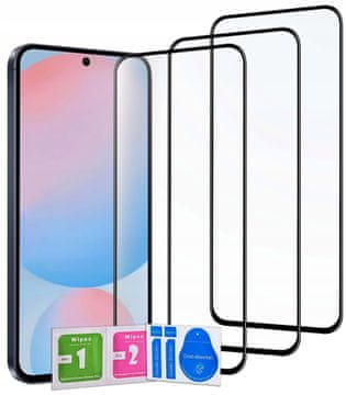 3x kaljeno staklo za Samsung Galaxy A56 / A36 cijeli ekran 5D 9H