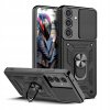 Futrola za Samsung Galaxy A17 5G, oklopljeni klizni prsten, ojačana + 9H staklo