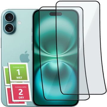 2x potpuno hibridno staklo ZA iPhone 16 Plus ZA cijeli ekran keramika 9D