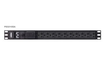 Aten PE0210SG PDU jedinica za distribuciju napajanja 10x utičnica 1U crna