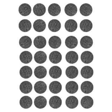 Samoljepljivi sivi filcani jastučići (set od 30) FI 15 mm