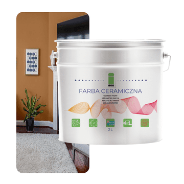 EE KERAMIČKA BOJA ZA ZIDOVE, PERIVA, BEŽ SMEĐA, 2 L, OTPORNA NA MRLJE