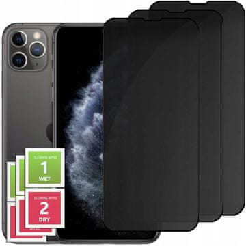 3x kaljeno staklo protiv špijuniranja za iPhone XS MAX /11 PRO MAX AntiSpy