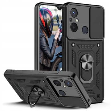 Futrola za Xiaomi Redmi 12C/Redmi 11a s oklopnim kliznim prstenom i zaštitnim staklom