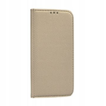Futrola-knjiga na preklop za Xiaomi Mi 10T 5G zlatna + 9H staklo