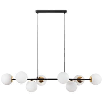 Viseća lampa Siena crno-zlatna, 8 kraka, bijeli kl E14