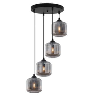 Viseća lampa RIFFLE crna, 4-k