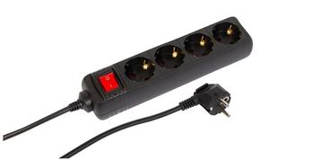 MicroConnect MC-GRU00415BS Mrežni razdjelnik 4xRJ45 1,5 m Crni