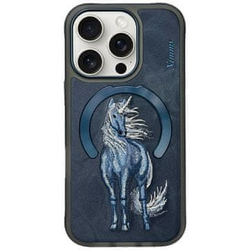M&M magnetska MagSafe maskica s fantazijskim životinjama za iPhone 16 Pro Max plave boje