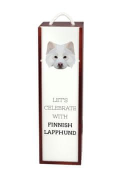 Finski lapon - geometrijska kutija za vino s fotografijom i natpisom a