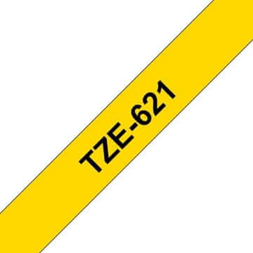 BROTHER TZE621 9MM crna na žutoj traci, 8m. Minimalna narudžba: 25 kom., TZE621