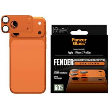 PanzerGlass Fender zaštitna folija za kameru od kaljenog stakla za iPhone 17 Pro Max, narančasta