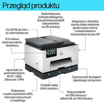HP OfficeJet Pro 9130b bežični višenamjenski pisač/kopirni pisač/skener
