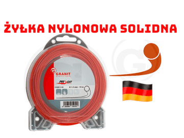 Granit na najlonska struna, čvrsta njemačka, 1,3 mm, 15 m za trimere, promocija