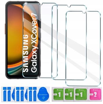 3x kaljeno staklo za Samsung Galaxy Xcover 7 zaštitno staklo 9H 3 komada