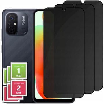 3x kaljeno staklo protiv špijuniranja za Xiaomi Redmi 12C