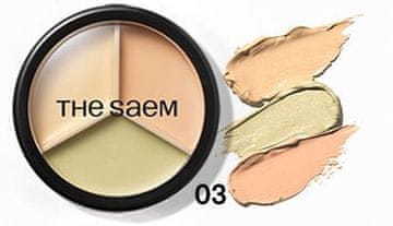 SAEM Cover Perfection Triple Pot korektor za lice u nijansi 03 Correct Up Beige