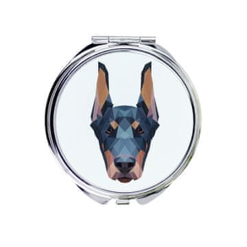 Doberman, Dobermann I - ogledalo s fotografijom i geometrijskim natpisom tvrtke