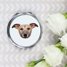 Whippet, engleski hrt - ogledalo s fotografijom i geometrijskim natpisom