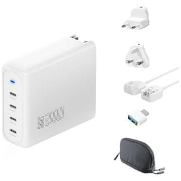 4smarts GaN Flex Pro putni 200W 4 USB-C zidni punjač bijeli