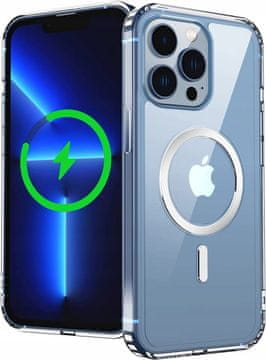 Futrola za iPhone 13 Pro Max ojačana 360° za MagSafe prozirnu futrolu + 9H staklo