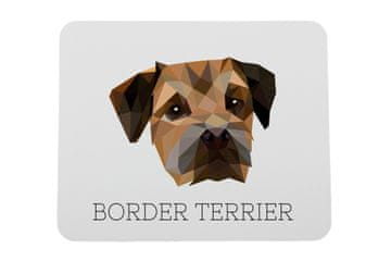 Border terijer - geometrijska podloga za miša s fotografijom i natpisom