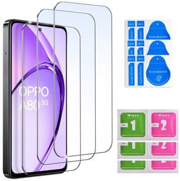 3x kaljeno staklo za Oppo A8 5G zaštitna folija za ekran 9H set od 3