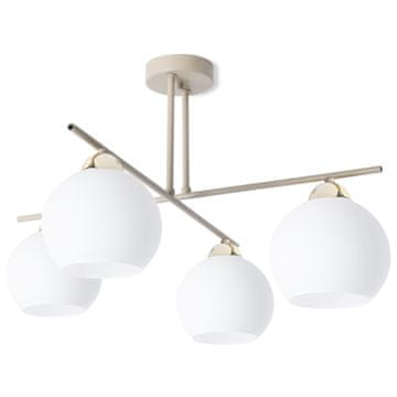 Lampa stropna Modena kashmir-zlatna 4+1 bijela E27