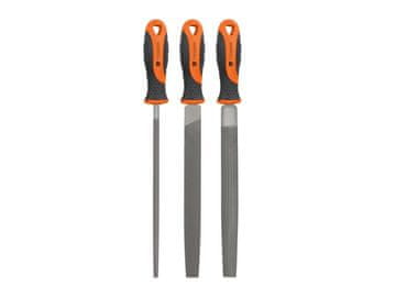 EG Set metalnih turpija, 200 mm / GR2 (ravne, poluokrugle, okrugle) 3 kom,