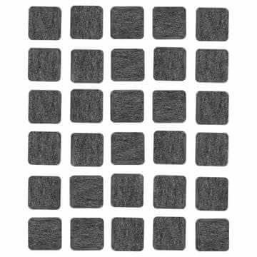 Samoljepljivi filcani jastučići sive boje (set od 30) 15x15 mm