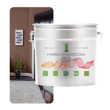 EE KERAMIČKA BOJA ZA ZID, PERIVA, SMEĐA, ZEMLJASTA, 2 L, OTPORNA NA MRLJE