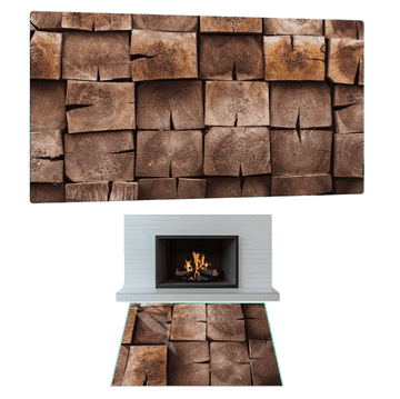 STAKLO ZA KAMIN KALJENO STAKLO DIMENZIJE PODNOŽJA 90x52cm S BALE GRAFIKOM
