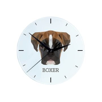 Boxer, Boxer III - geometrijski zidni sat s fotografijom i natpisom
