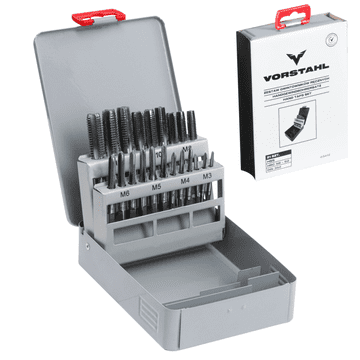 Set ručnih navojnih svrdla, kutija, 21 komad, M3-M12,