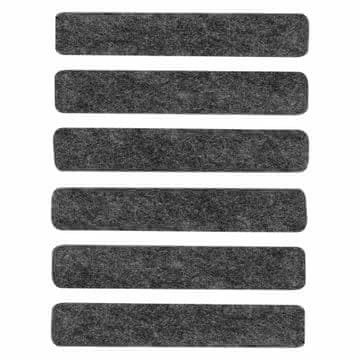 Samoljepljivi filcani jastučići sive boje (set od 6) 16x92 mm