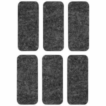 Samoljepljivi filcani jastučići sive boje (set od 6) 25x60 mm