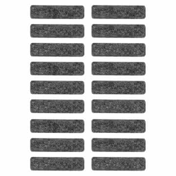 Samoljepljivi filcani jastučići sive boje (set od 16) 10x40mm