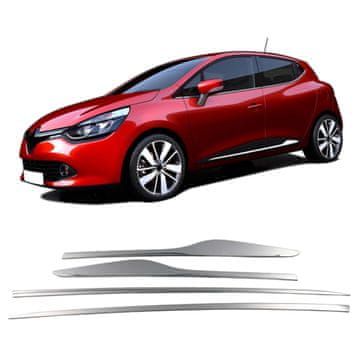 Bočne lajsne za vrata od nehrđajućeg čelika, kromirane, Renault Clio 4 HB 2012-