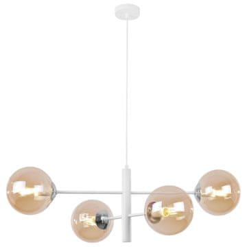 Viseća lampa Vicenza bijela-krom 4-plafonski klješta medeno E14