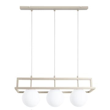 Stropna lampa Celeste kašmirovo-zlatna 3-svjetla, bijela sjenila E14