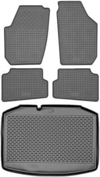 Škoda Fabia II Hatchback od 2007-2014. Komplet - gumeni podmetači za automobil + prostirka za prtljažnik