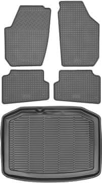 Skoda Fabia II Hatchback od 2007-2014. Set – gumeni podmetači za automobil + tepih za prtljažnik