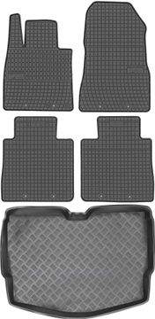 Nissan Note II Hatchback od 2013. Komplet - gumeni podlošci za automobil + prostirka za prtljažnik
