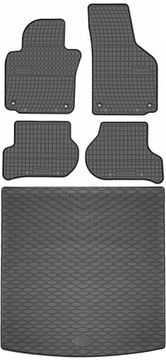 VW Golf V Kombi od 2003-2008. Komplet - gumeni podmetači za automobil + prostirka za prtljažnik