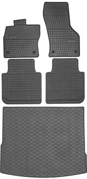 VW Tiguan II SUV od 2016-2024. Komplet - gumeni podmetači za automobil + prostirka za prtljažnik