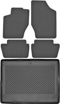 Citroen C4 II hatchback od 2010.-2017. ZESTAW – gumeni podovi za automobil + podloga za prtljažnik