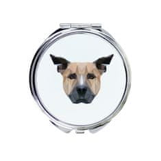 Staffordshire Bull Terrier, Staffik, Staffi - ogledalo s fotografijom i geometrijskim natpisom tvrtke