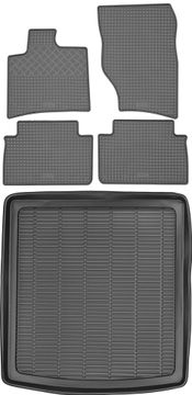 Audi Q7 I SUV od 2005. do 2014. SET - gumene autotepihe + prostirka za prtljažnik