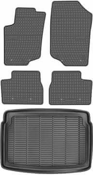 Peugeot 207 Hatchback od 2006-2012., komplet - gumeni podmetači za automobil + podmetač za prtljažnik